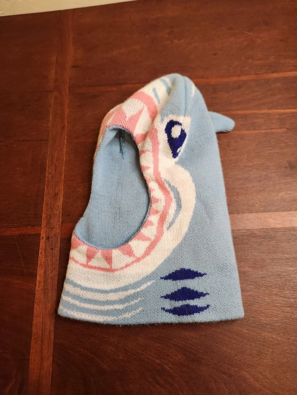 Light Blue Kids Shark Balaclava Hat